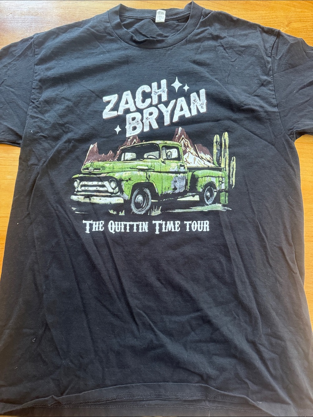 Zach Bryan Black Tour T‑Shirt - quittin time